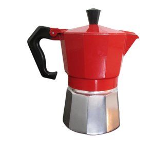 Shaki Roma Red Stove Top Espresso Maker